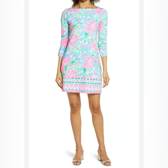 Lilly Pulitzer NWT Sophie UPF 50+ Shift Mini Dress Tropical Floral Size Small - Picture 1 of 11